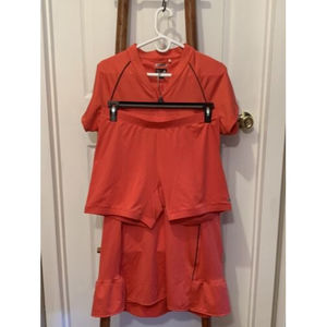 Adidas Climacool 1/4 Zip Tennis Dress and Spandex Shorts Set Womens size Large